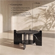 Meridian Furniture Soriano Black Genuine Marble Coffee Table