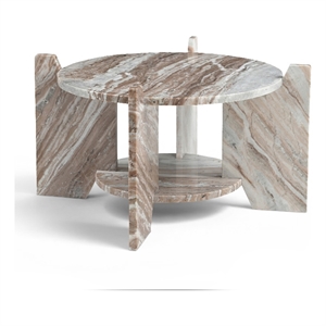 Meridian Furniture Soriano Brown Genuine Marble Coffee Table