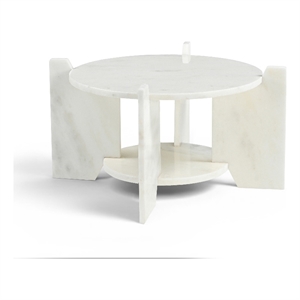 Meridian Furniture Soriano White Genuine Marble Coffee Table