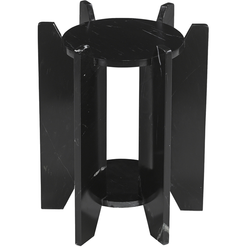 Meridian Furniture Soriano Black Genuine Marble End / Side Table