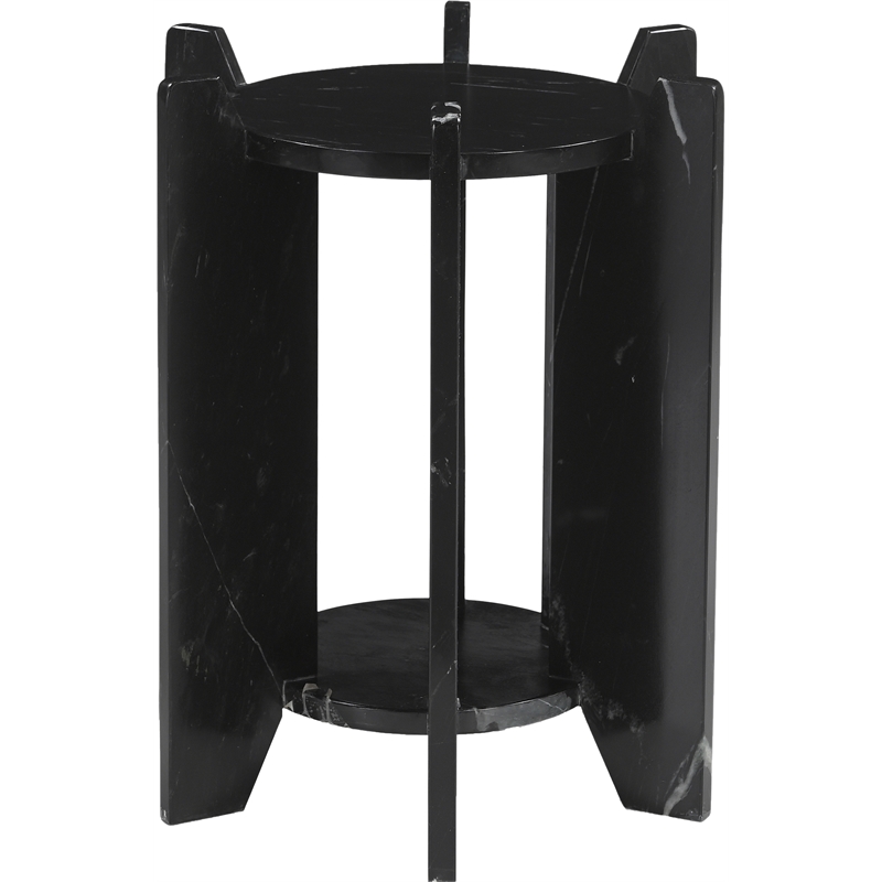 Meridian Furniture Soriano Black Genuine Marble End / Side Table