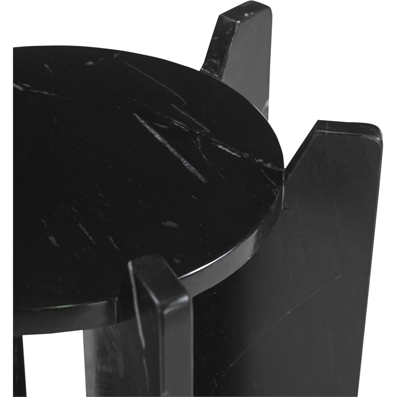 Meridian Furniture Soriano Black Genuine Marble End / Side Table