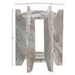 Meridian Furniture Soriano Brown Genuine Marble End / Side Table