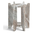Meridian Furniture Soriano Brown Genuine Marble End / Side Table