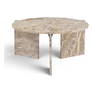 Meridian Furniture Vernazza Beige Genuine Marble Coffee Table
