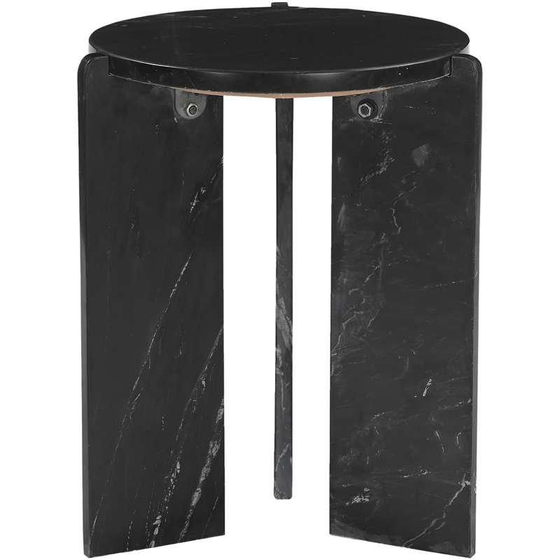 Meridian Furniture Vernazza Black Genuine Marble End / Side Table