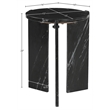 Meridian Furniture Vernazza Black Genuine Marble End / Side Table