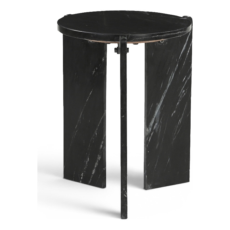 Meridian Furniture Vernazza Black Genuine Marble End / Side Table