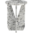 Meridian Furniture Alba Alaska Genuine Marble End / Side Table