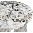 Meridian Furniture Alba Alaska Genuine Marble End / Side Table