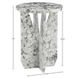 Meridian Furniture Alba Alaska Genuine Marble End / Side Table