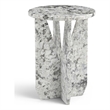 Meridian Furniture Alba Alaska Genuine Marble End / Side Table