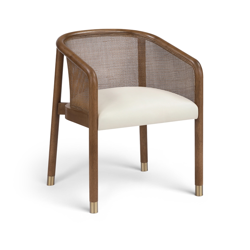 Meridian Furniture Sylvan Cream Vegan Leather Dining Chair (Set of 2)