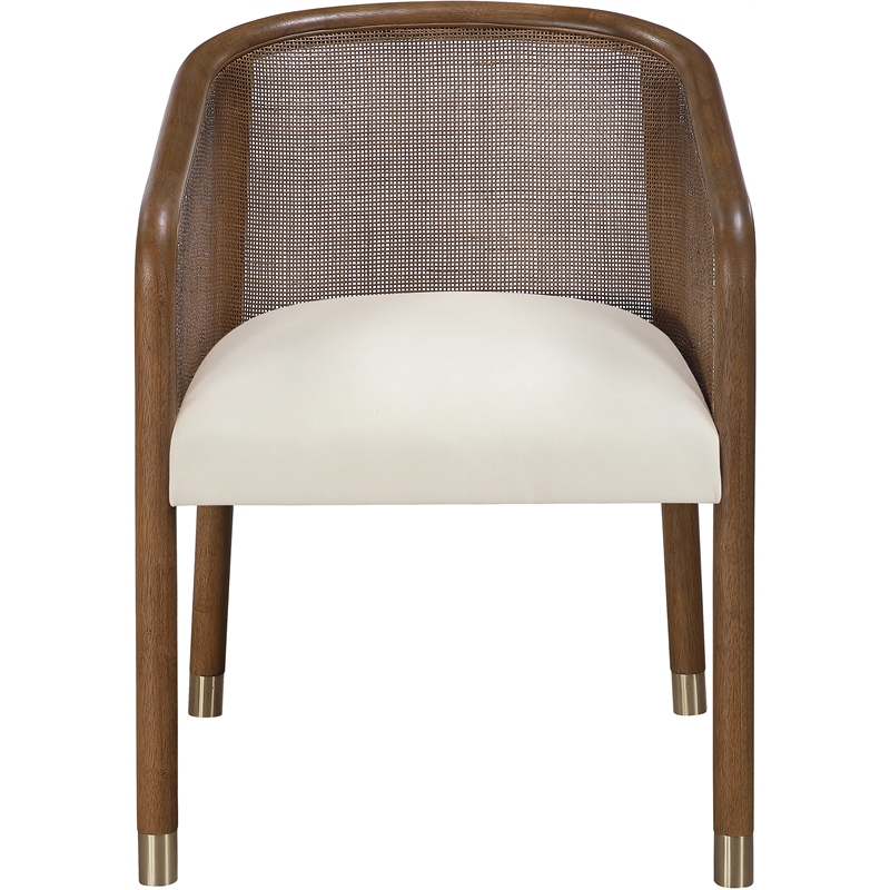 Meridian Furniture Sylvan Cream Vegan Leather Dining Chair (Set of 2)