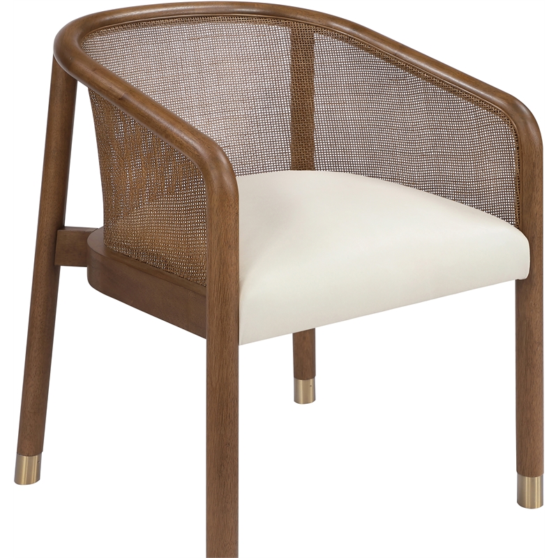 Meridian Furniture Sylvan Cream Vegan Leather Dining Chair (Set of 2)