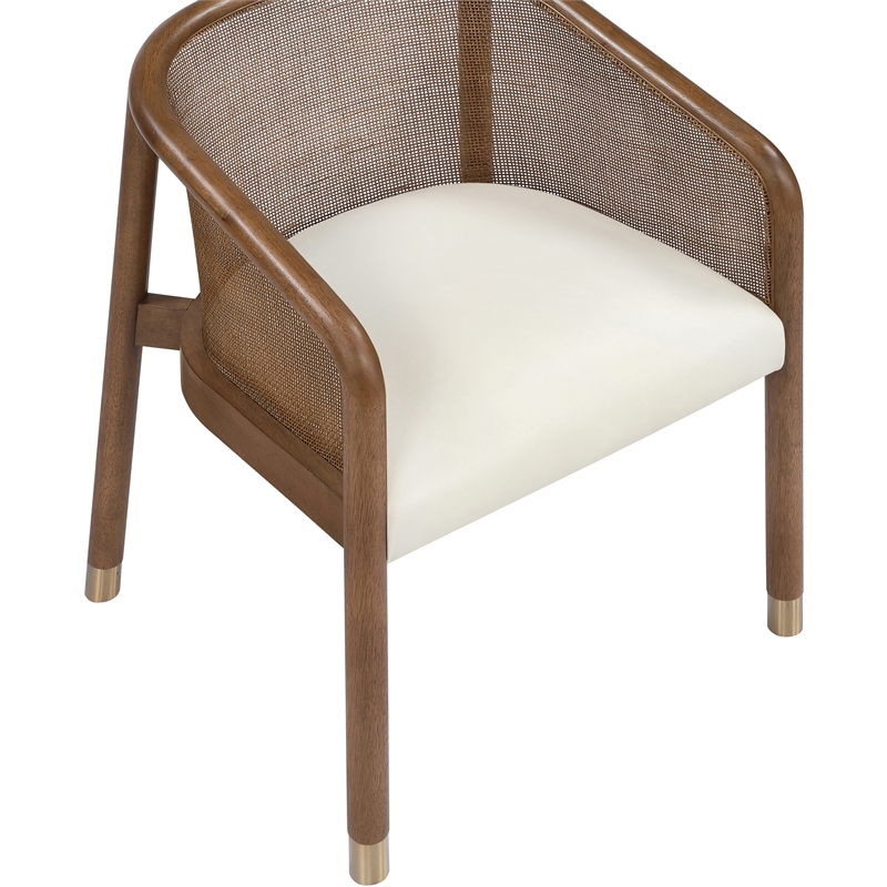 Meridian Furniture Sylvan Cream Vegan Leather Dining Chair (Set of 2)
