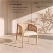 Meridian Furniture Sylvan Cream Vegan Leather Dining Chair (Set of 2)