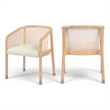 Meridian Furniture Sylvan Cream Vegan Leather Dining Chair (Set of 2)