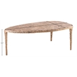 Meridian Furniture Gild Brown Genuine Marble Top And Aluminum Base Coffee Table