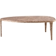 Meridian Furniture Gild Brown Genuine Marble Top And Aluminum Base Coffee Table
