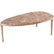 Meridian Furniture Gild Brown Genuine Marble Top And Aluminum Base Coffee Table