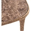 Meridian Furniture Gild Brown Genuine Marble Top And Aluminum Base Coffee Table