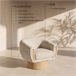 Meridian Furniture Avella Beige Interwoven Fabric Swivel Accent Chair