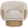Meridian Furniture Avella Beige Interwoven Fabric Swivel Accent Chair