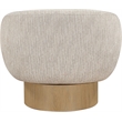 Meridian Furniture Avella Beige Interwoven Fabric Swivel Accent Chair