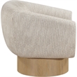 Meridian Furniture Avella Beige Interwoven Fabric Swivel Accent Chair