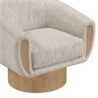 Meridian Furniture Avella Beige Interwoven Fabric Swivel Accent Chair