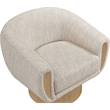 Meridian Furniture Avella Beige Interwoven Fabric Swivel Accent Chair