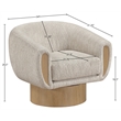 Meridian Furniture Avella Beige Interwoven Fabric Swivel Accent Chair