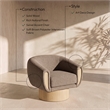 Meridian Furniture Avella Brown Interwoven Fabric Swivel Accent Chair