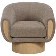 Meridian Furniture Avella Brown Interwoven Fabric Swivel Accent Chair