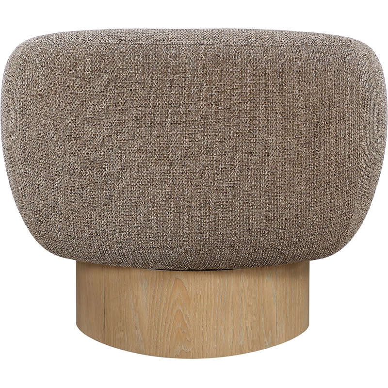 Meridian Furniture Avella Brown Interwoven Fabric Swivel Accent Chair