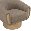Meridian Furniture Avella Brown Interwoven Fabric Swivel Accent Chair