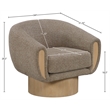 Meridian Furniture Avella Brown Interwoven Fabric Swivel Accent Chair