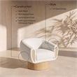 Meridian Furniture Avella Cream Interwoven Fabric Swivel Accent Chair
