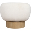 Meridian Furniture Avella Cream Interwoven Fabric Swivel Accent Chair