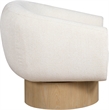 Meridian Furniture Avella Cream Interwoven Fabric Swivel Accent Chair