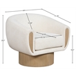 Meridian Furniture Avella Cream Interwoven Fabric Swivel Accent Chair