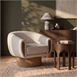 Meridian Furniture Avella Beige Interwoven Fabric Swivel Accent Chair