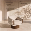 Meridian Furniture Avella Beige Interwoven Fabric Swivel Accent Chair