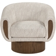 Meridian Furniture Avella Beige Interwoven Fabric Swivel Accent Chair