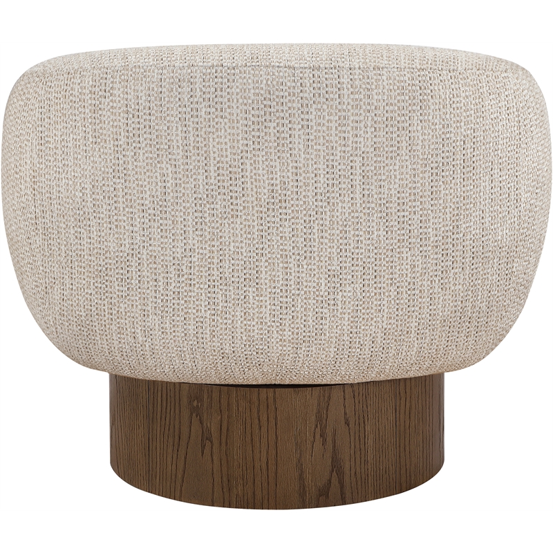 Meridian Furniture Avella Beige Interwoven Fabric Swivel Accent Chair