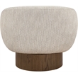 Meridian Furniture Avella Beige Interwoven Fabric Swivel Accent Chair