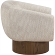 Meridian Furniture Avella Beige Interwoven Fabric Swivel Accent Chair