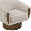 Meridian Furniture Avella Beige Interwoven Fabric Swivel Accent Chair