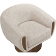 Meridian Furniture Avella Beige Interwoven Fabric Swivel Accent Chair
